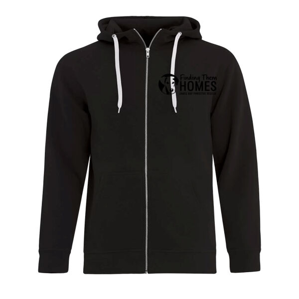 Unisex Zipup Black Long Logo  Thumbnail