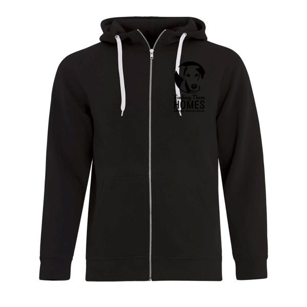 Ladies Zipup Black Logo  Thumbnail