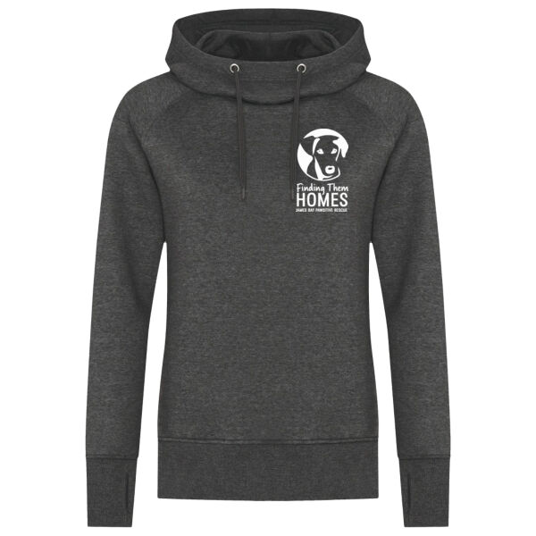 Ladies Hoodie White Logo  Thumbnail